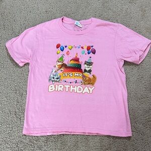 Pink Birthday Kitty Cat Shirt